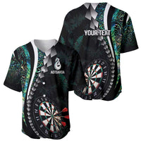 Personalized New Zealand Darts Baseball Jersey Paua Shell Koiri - Manaia