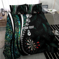 Personalized New Zealand Darts Bedding Set Paua Shell Koiri - Manaia