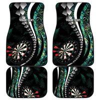 Personalized New Zealand Darts Car Mats Paua Shell Koiri - Manaia