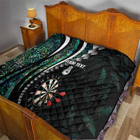 Personalized New Zealand Darts Quilt Paua Shell Koiri - Manaia