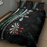 Personalized New Zealand Darts Quilt Bed Set Paua Shell Koiri - Manaia