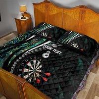 Personalized New Zealand Darts Quilt Bed Set Paua Shell Koiri - Manaia