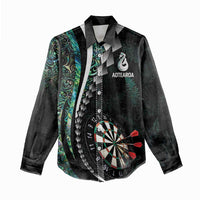 Personalized New Zealand Darts Women Casual Shirt Paua Shell Koiri - Manaia