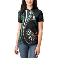 Personalized New Zealand Darts Women Polo Shirt Paua Shell Koiri - Manaia