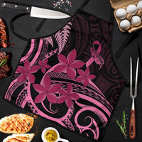 Aotearoa Maori Apron Pink Fern Ribbons on Black - Polynesian Pride
