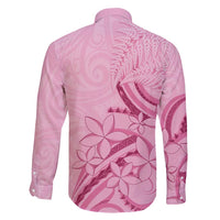 Aotearoa Maori Family Matching Long Sleeve Bodycon Dress and Hawaiian Shirt Pink Fern Ribbons - Polynesian Pride