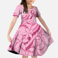 Aotearoa Maori Family Matching Short Sleeve Bodycon Dress and Hawaiian Shirt Pink Fern Ribbons - Polynesian Pride