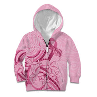 Aotearoa Maori Kid Hoodie Pink Fern Ribbons - Polynesian Pride