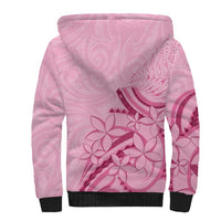 Aotearoa Maori Sherpa Hoodie Pink Fern Ribbons - Polynesian Pride