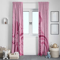 Aotearoa Maori Window Curtain Pink Fern Ribbons - Polynesian Pride
