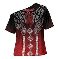 Aotearoa Maori Iwi Heritage Cross Shoulder Shirt Ngapuhi Kokowai