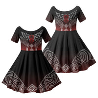 Aotearoa Maori Iwi Heritage Family Matching Puletasi and Hawaiian Shirt Ngapuhi Kokowai