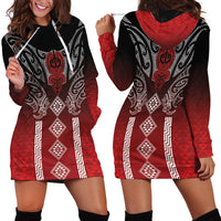 Aotearoa Maori Iwi Heritage Hoodie Dress Ngapuhi Kokowai