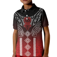 Aotearoa Maori Iwi Heritage Kid Polo Shirt Ngapuhi Kokowai