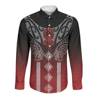 Aotearoa Maori Iwi Heritage Long Sleeve Button Shirt Ngapuhi Kokowai