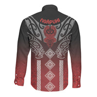 Aotearoa Maori Iwi Heritage Long Sleeve Button Shirt Ngapuhi Kokowai