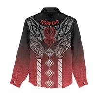 Aotearoa Maori Iwi Heritage Women Casual Shirt Ngapuhi Kokowai
