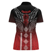 Aotearoa Maori Iwi Heritage Women Polo Shirt Ngapuhi Kokowai