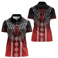 Aotearoa Maori Iwi Heritage Women Polo Shirt Ngapuhi Kokowai