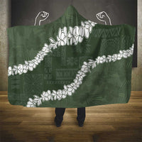 Hawaii Aloha Hooded Blanket Sage Quilt Patch Work Mix Plumeria Lei LT7 - Polynesian Pride