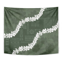 Hawaii Aloha Tapestry Sage Quilt Patch Work Mix Plumeria Lei