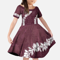 Hawaii Aloha Family Matching Mermaid Dress and Hawaiian Shirt Champange Quilt Patch Work Mix Plumeria Lei LT7 Daughter's Dress Champange - Polynesian Pride