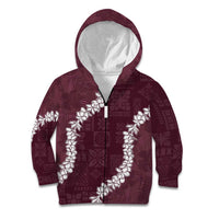 Hawaii Aloha Kid Hoodie Champange Quilt Patch Work Mix Plumeria Lei