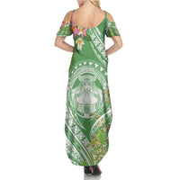 Aloha Molokai Island Summer Maxi Dress Hawaii Pua Kukui
