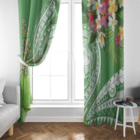 Aloha Molokai Island Window Curtain Hawaii Pua Kukui