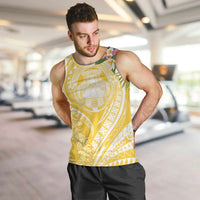 Aloha Hawaii Oahu Men Tank Top Wahine with Ilima Lei LT7 Yellow - Polynesian Pride