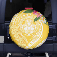 Aloha Hawaii Oahu Spare Tire Cover Wahine with Ilima Lei