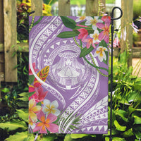 Aloha Hawaii Kauai Garden Flag Frangipani Mix Mokihana Lei LT7 Garden Flag Purple - Polynesian Pride