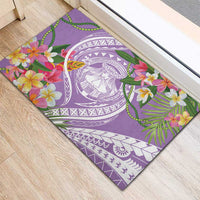 Aloha Hawaii Kauai Rubber Doormat Frangipani Mix Mokihana Lei
