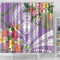 Aloha Hawaii Kauai Shower Curtain Frangipani Mix Mokihana Lei