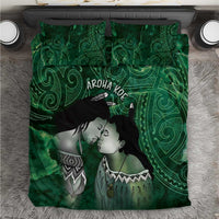 New Zealand Aroha Koe Mama Bedding Set Maori Hongi - Pounamu
