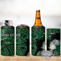 New Zealand Aroha Koe Mama 4 in 1 Can Cooler Tumbler Maori Hongi - Pounamu