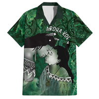New Zealand Aroha Koe Mama Family Matching Short Sleeve Bodycon Dress and Hawaiian Shirt Maori Hongi - Pounamu