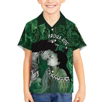 New Zealand Aroha Koe Mama Family Matching Summer Maxi Dress and Hawaiian Shirt Maori Hongi - Pounamu