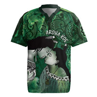 New Zealand Aroha Koe Mama Rugby Jersey Maori Hongi - Pounamu
