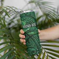 New Zealand Aroha Koe Mama Skinny Tumbler Maori Hongi - Pounamu