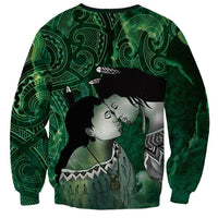 New Zealand Aroha Koe Mama Sweatshirt Maori Hongi - Pounamu