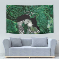 New Zealand Aroha Koe Mama Tapestry Maori Hongi - Pounamu