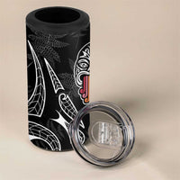 Kia Hara Te reo Maori 4 in 1 Can Cooler Tumbler Manaia Moko Pattern