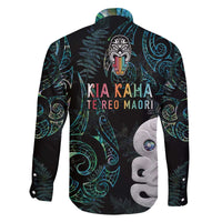Kia Hara Te reo Maori Family Matching Off Shoulder Short Dress and Hawaiian Shirt Manaia Moko Mix Paua Shell