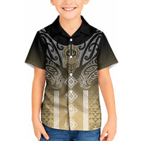 Aotearoa Maori Iwi Heritage Kid Hawaiian Shirt Waikato Tainui Parauri