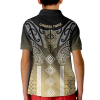 Aotearoa Maori Iwi Heritage Kid Polo Shirt Waikato Tainui Parauri