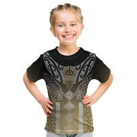Aotearoa Maori Iwi Heritage Kid T Shirt Waikato Tainui Parauri