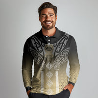 Aotearoa Maori Iwi Heritage Long Sleeve Polo Shirt Waikato Tainui Parauri