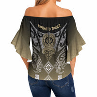 Aotearoa Maori Iwi Heritage Off Shoulder Wrap Waist Top Waikato Tainui Parauri
