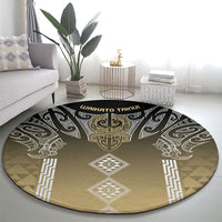 Aotearoa Maori Iwi Heritage Round Carpet Waikato Tainui Parauri